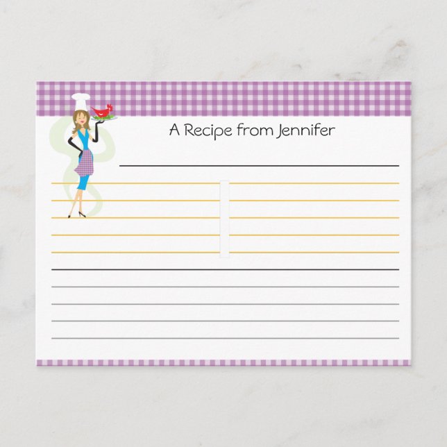 Brautparty-Rezept-Karte Postkarte (Vorderseite)