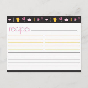 Brautparty-Rezept-Karte Postkarte
