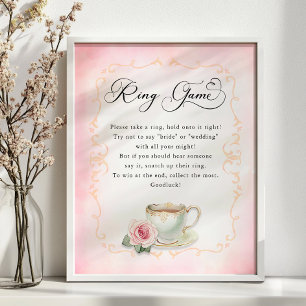 Brautparty Ring Game Sign - Tee Party Thema Poster