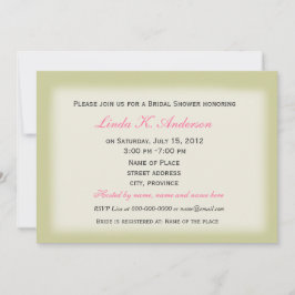 Brautparty, rosa Blume der wilden Rose Einladung