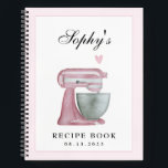 Brautparty Rosa Blush Notizbuch<br><div class="desc">Dieses hübsche,  blaue,  Aquarellbuch-Rezept eignet sich perfekt als Brautparty-Geschenk. Sie können es einfach mit dem Namen und den Daten der Braut anpassen.</div>