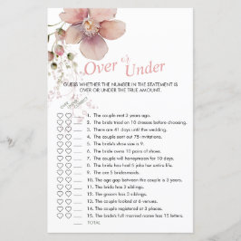 Brautparty Rosa Blüte über oder unter dem Spiel