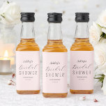 Brautparty Rosa Brunch Alkoholflaschenetikett<br><div class="desc">Brautparty Blush Pink Brunch Mini Liquor Flaschen Labels mit eleganten Typografie-Skript. Mehr Produkte mit diesem Design sind in der folgenden Kollektion zu finden.</div>