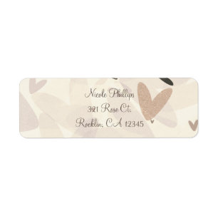 Brautparty Rosa & Taupe Herzen Chic Einladung