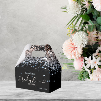 Brautparty Rose-Gold-Glitzer Gefälligkeitsbox Geschenkschachtel