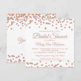 Brautparty Rose Gold Imitate Glitzer Confetti Einladung