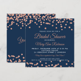 Brautparty Rose Gold Imitate Glitzer Confetti Mari Einladung