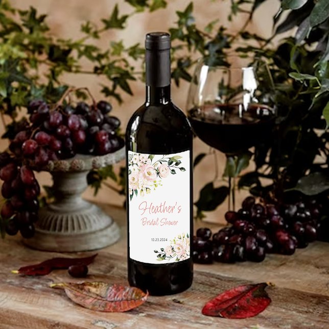 Brautparty RoseGold Junggeselinnen-Abschied Weinetikett (Von Creator hochgeladen)