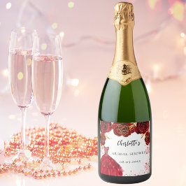 Brautparty Rot-Weiß-Kleid Blume