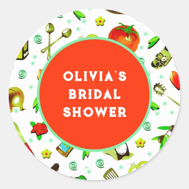 Brautparty Runder Aufkleber (Vorderseite)