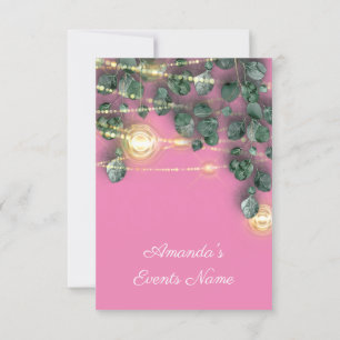 Brautparty Rustikales Holz Gold Pink Jars Light Einladung