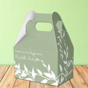 Brautparty "Sage Green Botanical Blätter" Geschenkschachtel