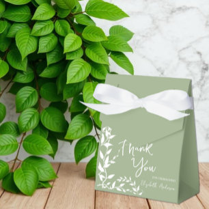 Brautparty "Sage Green Botanical Blätter" Geschenkschachtel
