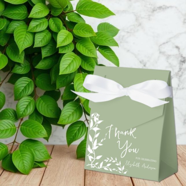 Brautparty "Sage Green Botanical Blätter" Geschenkschachtel (Von Creator hochgeladen)