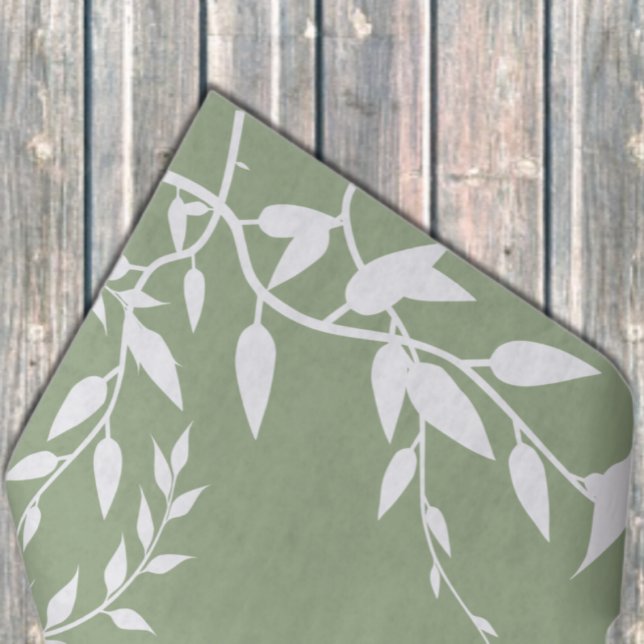 Brautparty "Sage Green Botanical Blätter" Seidenpapier (Von Creator hochgeladen)