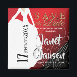 Brautparty - Save the Date - Rot Magnet<br><div class="desc">Save the Date Personalisierte Magnete. Ideal für die Hochzeitsfeier, Probe, Brautparty, Junggeselinnen-Abschied und vieles mehr. Suchen Sie nach weiteren Designs und Farben in meinem Geschäft. Wenn nötig... können Sie alle Texte löschen und mit Ihren eigenen Texten, Farben und Schriftart neu starten. ✔ Hinweis: Nicht alle Vorlagenbereiche müssen geändert werden. 📌...</div>
