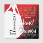 Brautparty - Save the Date - Rot Magnet<br><div class="desc">Save the Date Personalisierte Magnete. Ideal für die Hochzeitsfeier, Probe, Brautparty, Junggeselinnen-Abschied und vieles mehr. Suchen Sie nach weiteren Designs und Farben in meinem Geschäft. Wenn nötig... können Sie alle Texte löschen und mit Ihren eigenen Texten, Farben und Schriftart neu starten. ✔ Hinweis: Nicht alle Vorlagenbereiche müssen geändert werden. 📌...</div>