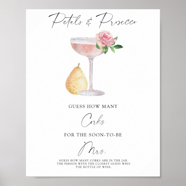 Brautparty schätzt wie viele Korken Poster (Vorne)