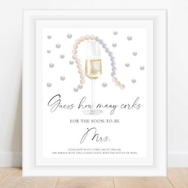 Brautparty schätzt wie viele Korken Poster (Von Creator hochgeladen)