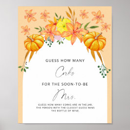 Brautparty schätzt wie viele Korken Poster