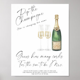 Brautparty schätzt wie viele Korken Poster