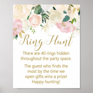 Brautparty-Schild in Rosé und Gold Poster