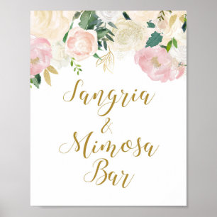 Brautparty-Schild in Rosé und Gold Poster