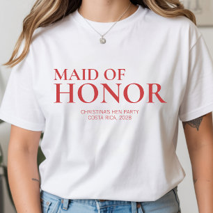 Brautparty-Shirt-Geschenk für die Maid of Honor na T-Shirt