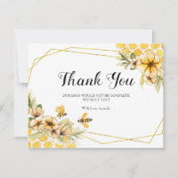 Brautparty Sonnenblume Gelbe Biene Danke Karte