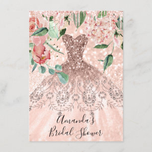 Brautparty Spark Rose Gold Rosa Kleid Florenz Einladung