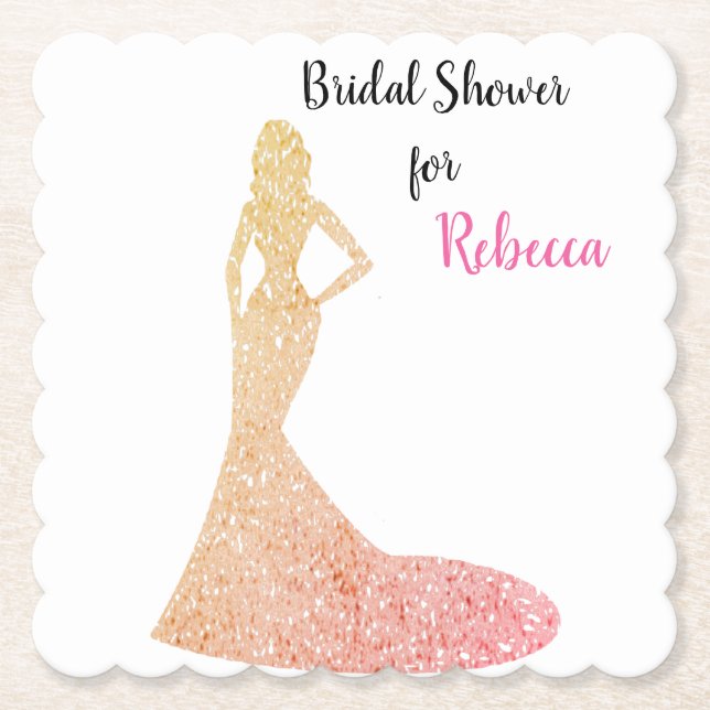 Brautparty Sparkle & Shine Paper Untersetzer (Vorderseite)