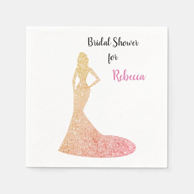 Brautparty Sparkle & Shine Serviette (Vorderseite)