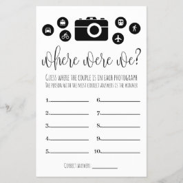 Brautparty-Spiel, wo wir Karten hatten