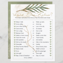 Brautparty-Spiel würde sie eher Gold Sage