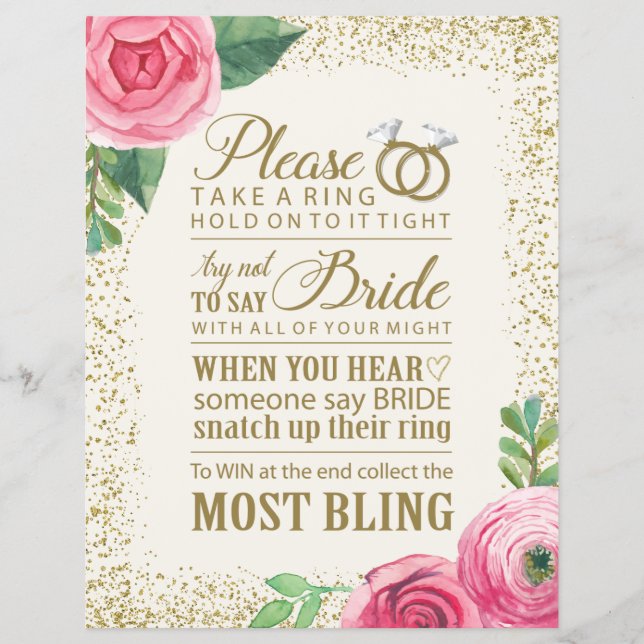 Brautparty-Spielzeichen - 8.5 x 11 Flyer (Vorne)