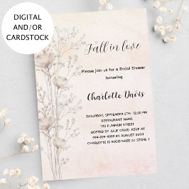 Brautparty staubige Wildblumen fallen in Liebe Einladung