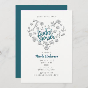 Brautparty-Strand-bezaubernde Einladung