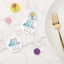 Brautparty Table Confetti