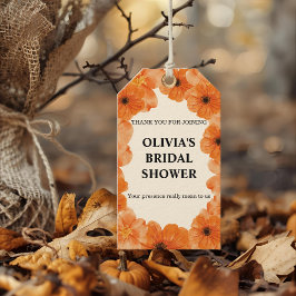 Brautparty-Tags für Herbst Geschenkanhänger