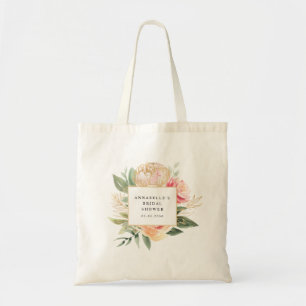 Brautparty-Tasche von Peony und Gold Blume Tragetasche