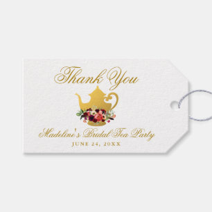 Brautparty Tea Burgundy Boho Floral Vielen Dank Geschenkanhänger