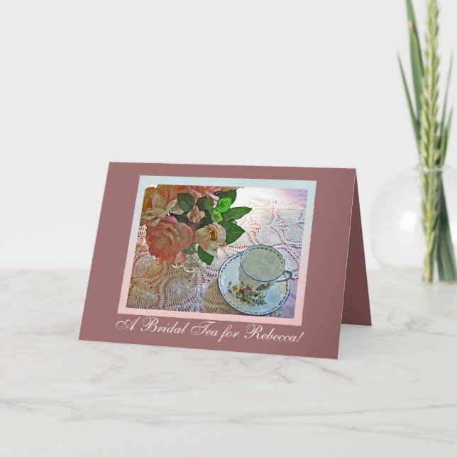 Brautparty Tea Einladung (Vorderseite)
