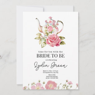 Brautparty Tea Party Zeit für Tee mit Brid Einladung
