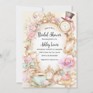 Brautparty Tee Einladung, Alice Tee Party Einladung