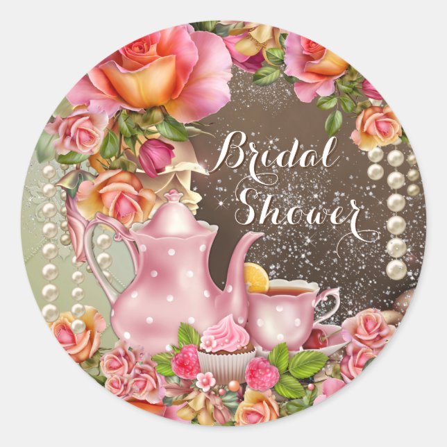 Brautparty Tee Party Brautparty Runder Aufkleber (Vorderseite)