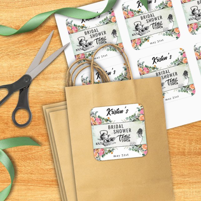 Brautparty Tee Party Personalisiert Aufkleber (Von Creator hochgeladen)