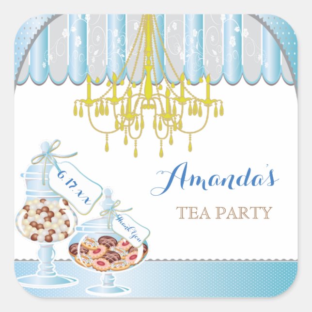 Brautparty Tee Party Stickers (Vorderseite)