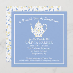 Brautparty Tee und Luncheon Teapot Einladung