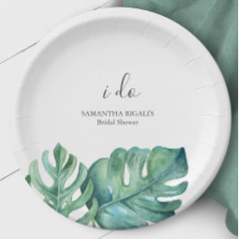 Brautparty-Teller absetzen Palm-Blätter Pappteller