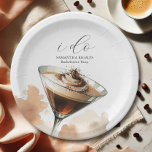 Brautparty-Teller Espresso-Thema Pappteller<br><div class="desc">Diese bezaubernden Einweg-Junggeselinnen-Abschied-Teller verfügen über einen Espressomartini mit den Worten "I Do" Set in Schriftzeichen. Verwenden Sie die Vorlagenfelder, um Ihren benutzerdefinierten Text hinzuzufügen. Bestellen Sie kleine Mengen von Hochzeit- und Brautparty-Papier-Tellern. Um mehr dekorative Geschirr für Ihr Kaffee Thema Brautparty wie dieser besuchen www.zazzle.com/dotellabelle Einzigartiges illustriertes Design von Victoria Grigaliunas...</div>